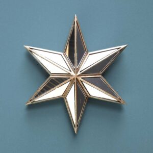 Specchio stella argento