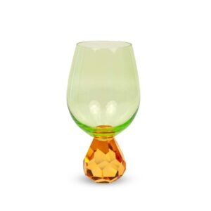 bicchiere diamante arancio